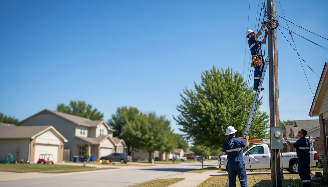 Residential electrician providing installation services in Winnie, TX